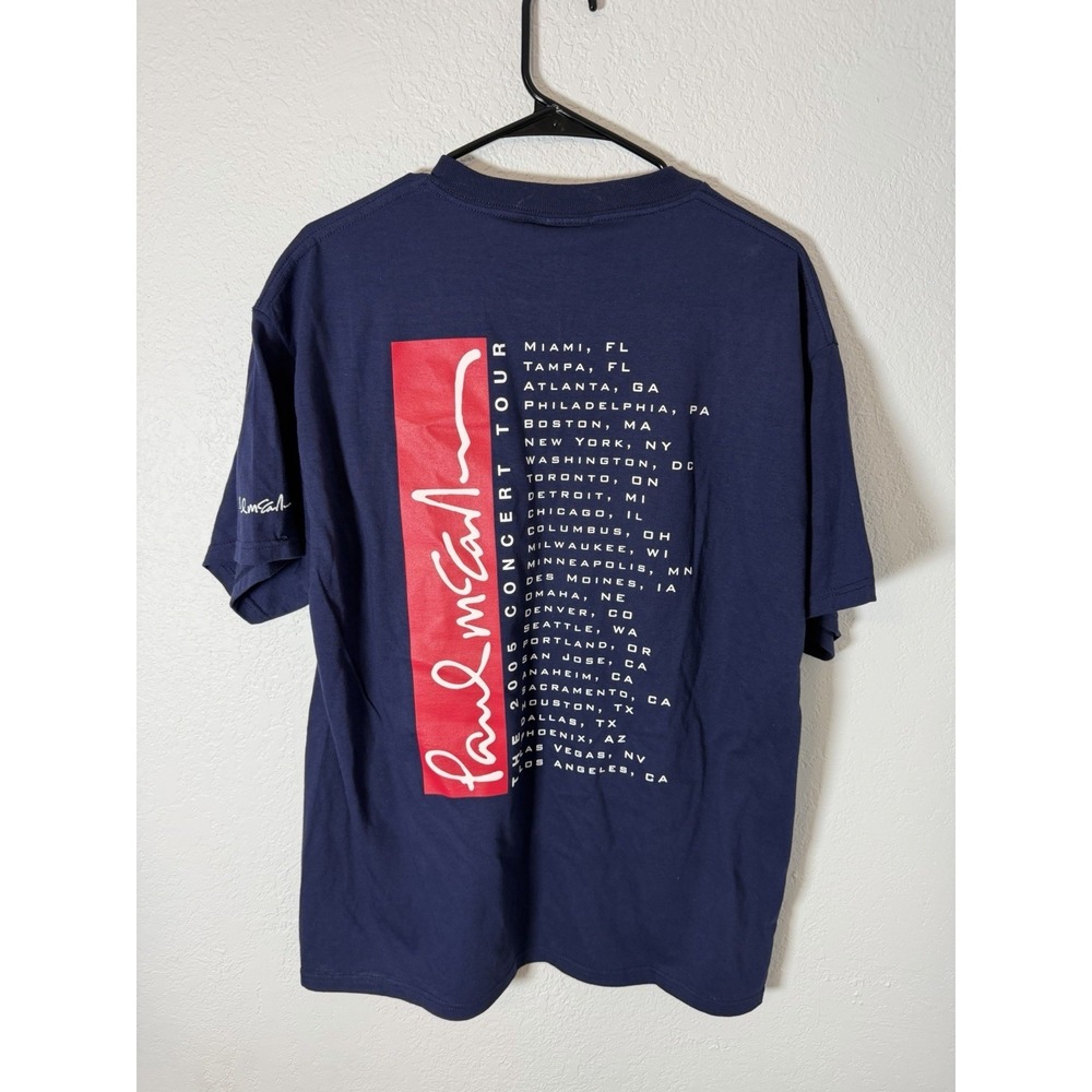 Vintage 2005 Giant Paul McCartney Concert Tour T Shirt L Large - Picture 4 of 7